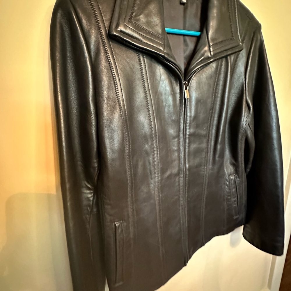 Vintage, Black Leather, Soft Biker jacket